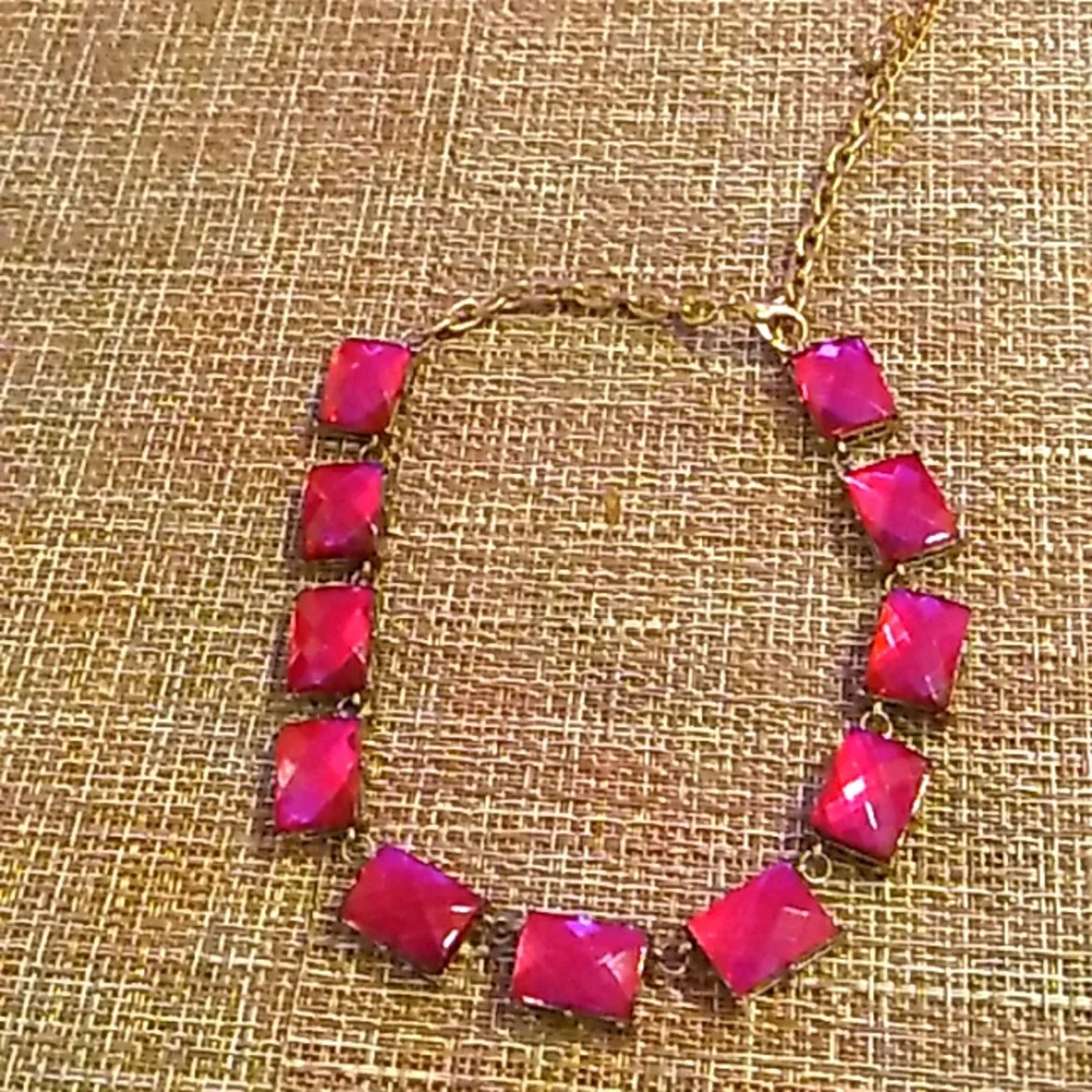 Purple Glass Bead Necklace